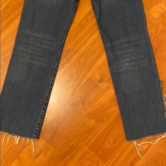 Zara Straight Leg High-Rise Slit Leg Jeans - Picture 12 of 14